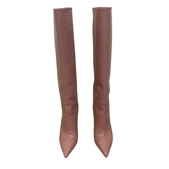 Jimmy Choo Pink Slouchy Mavis Boots - Picture 14 of 16